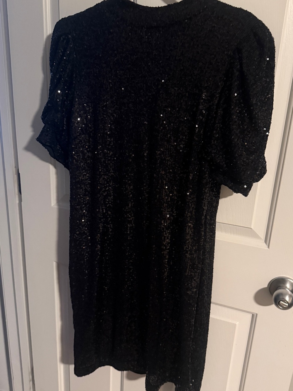 Joie Black Sequin Lace Midi Dress
